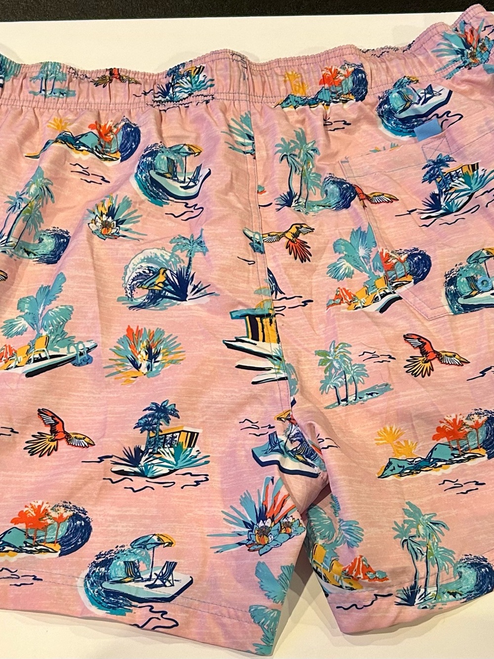 George Men's Swim Trunks, Pink/Tropical, Xl